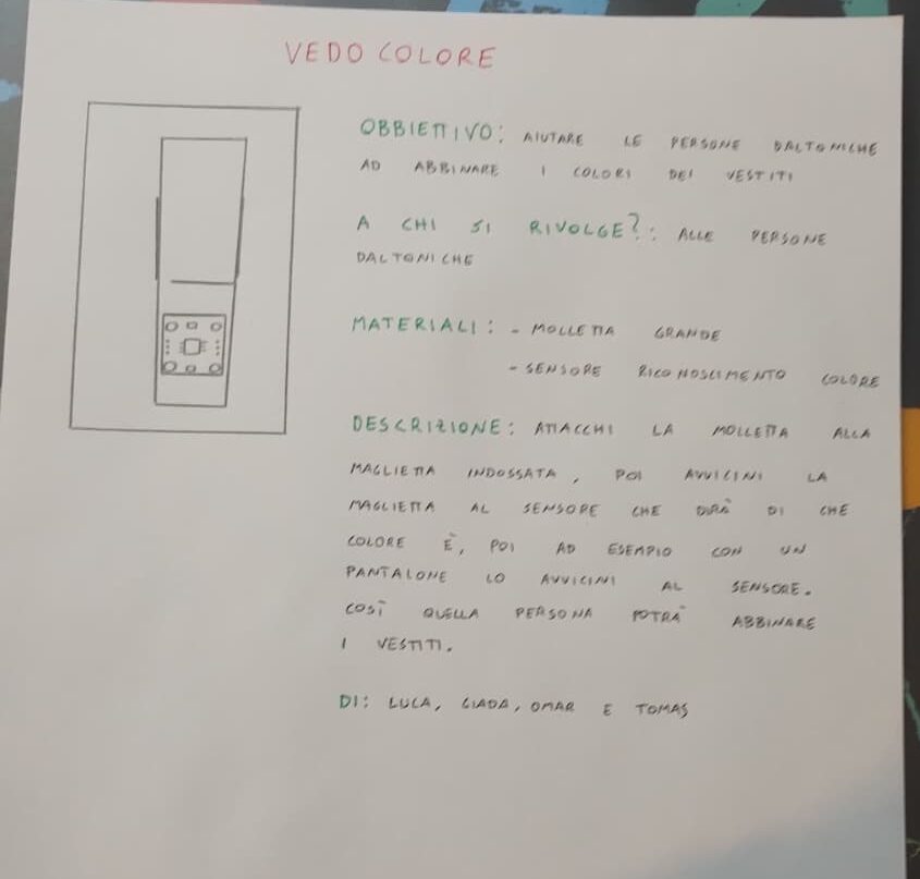 Vedo colore realizzazione strumento