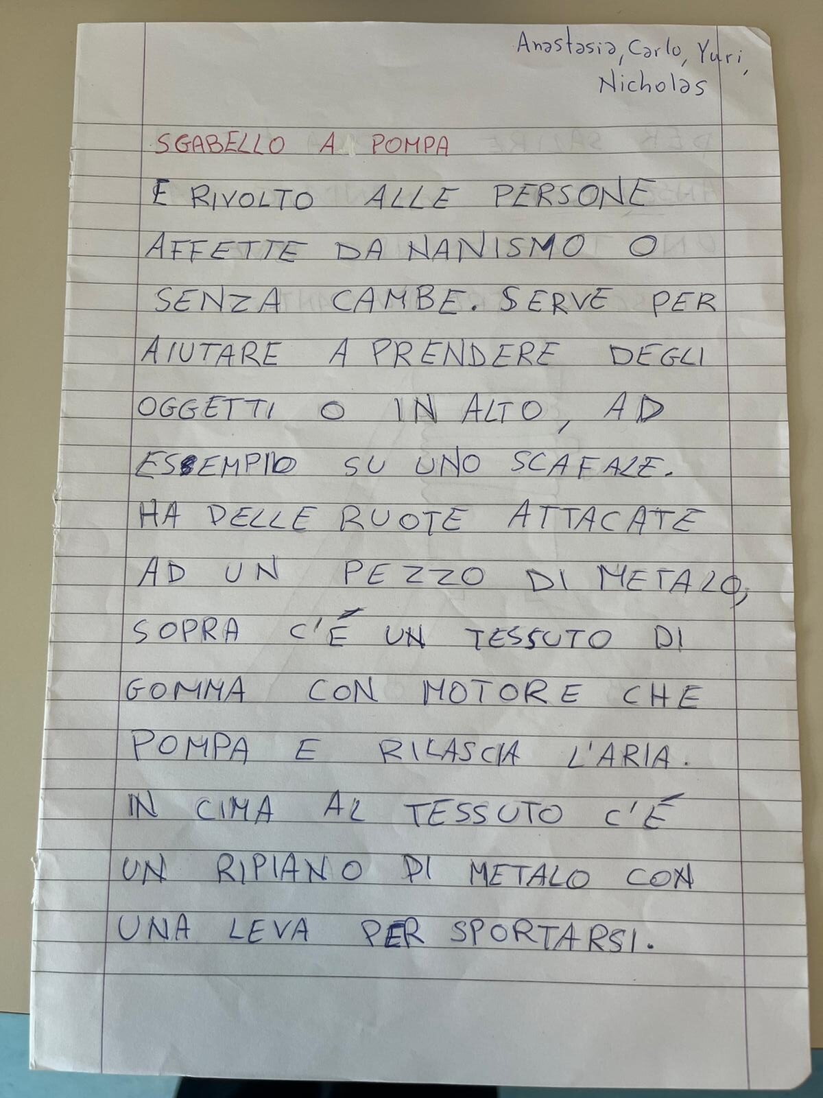 SGABELLO A POMPA 1 B